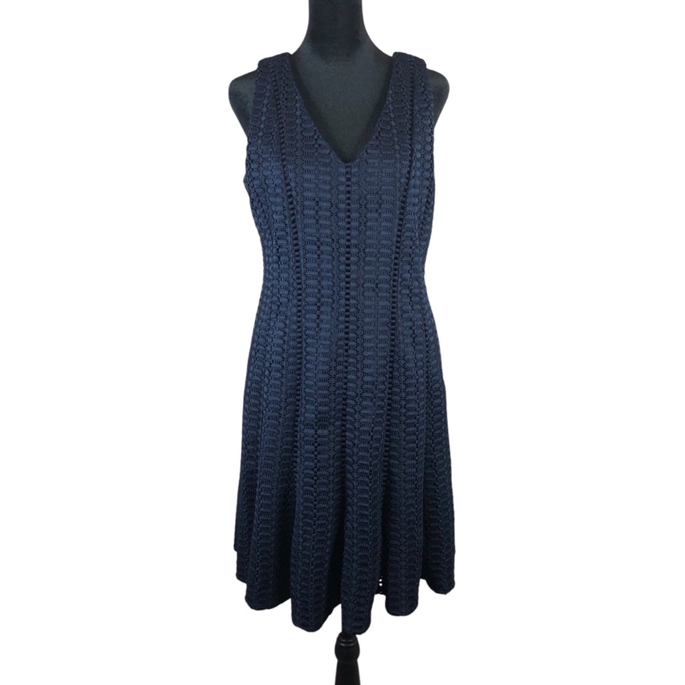 JCrew Navy Crochet Lace Knee Length Cocktail Dress Easter Special Occasion Lace‎